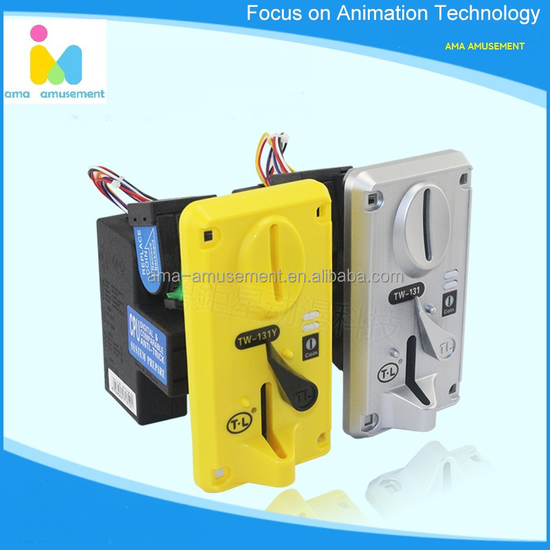 High Quality Arcade Game Parts Accessories Comparison Side Multi Coin Acceptor For Vending Machine Plated Panel Token Selector