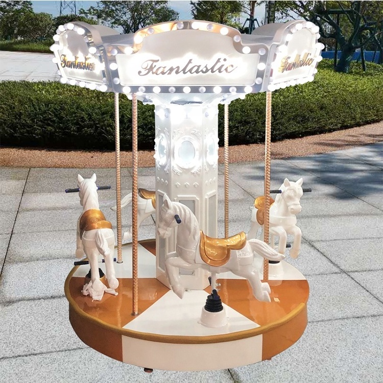 AMA Funny Kiddie Amusement Park Portable  Mini Vertical Carousel Kiddie Ride For Sale