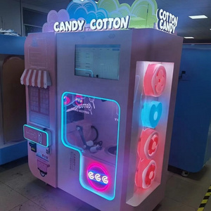 Factory wholesale fully automatic cotton candy machine commercial cotton candy vending machine for kids