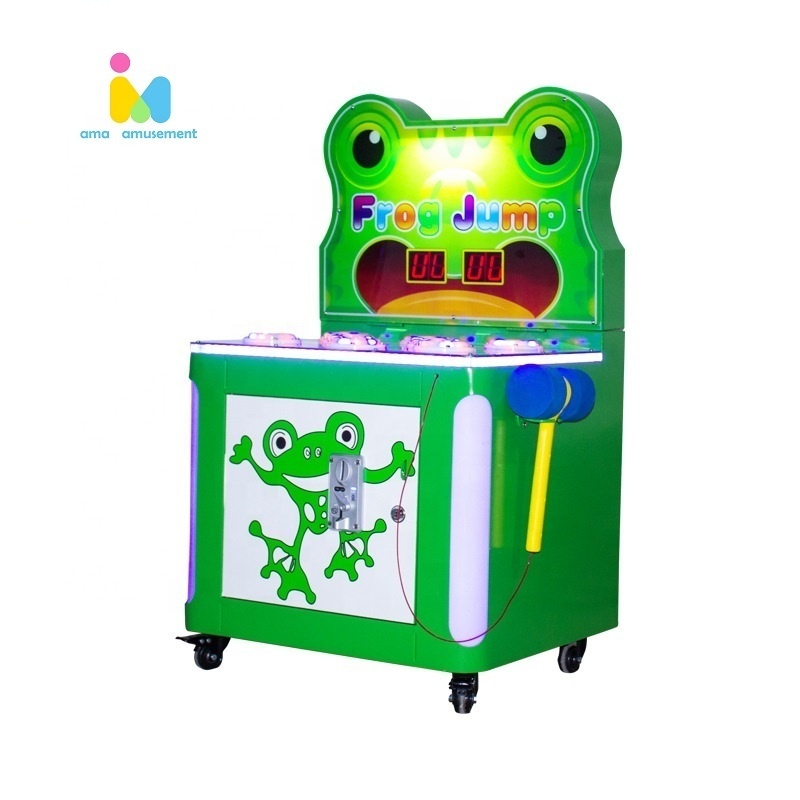 playground coin operated game machine  children's coin-operated indoor hammer frog hitting game  machine for kids