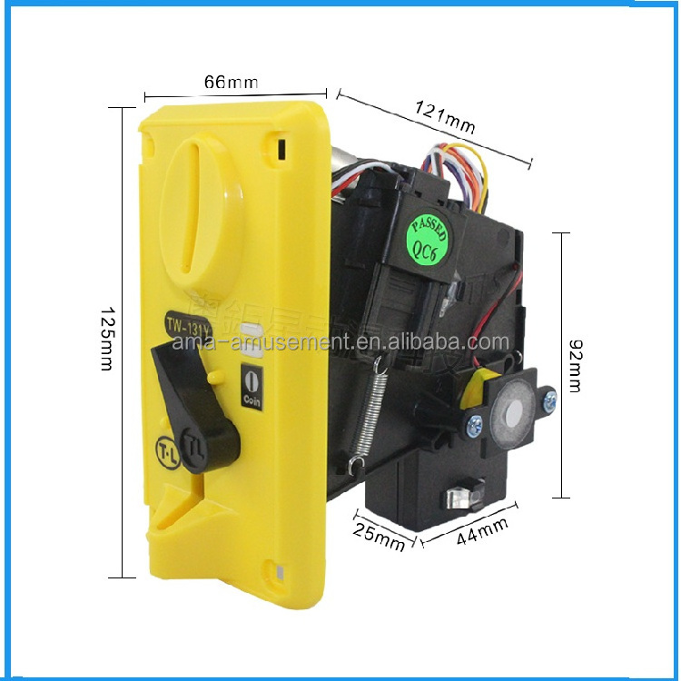 High Quality Arcade Game Parts Accessories Comparison Side Multi Coin Acceptor For Vending Machine Plated Panel Token Selector