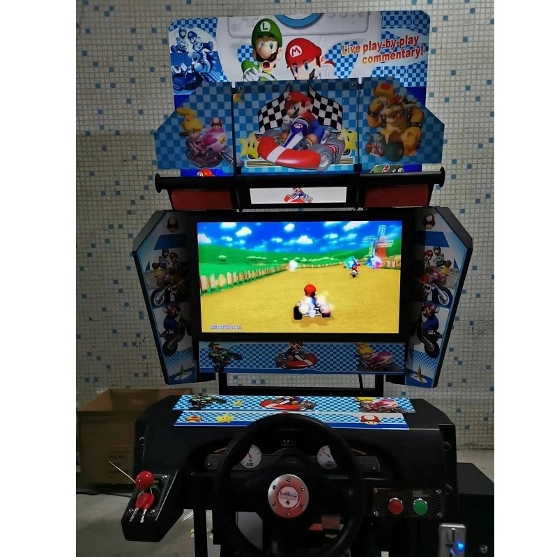 32 inch car racing game machine coin operated arcade racing simulator machine Mario kart arcade machine