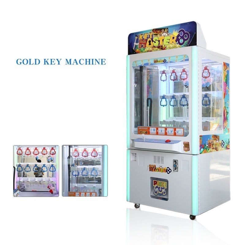 Coin Games 9 Holes Golden Key Game Shopping Mall Toy Vending Machine Claw Machine Black Wholesale Mini Key Master