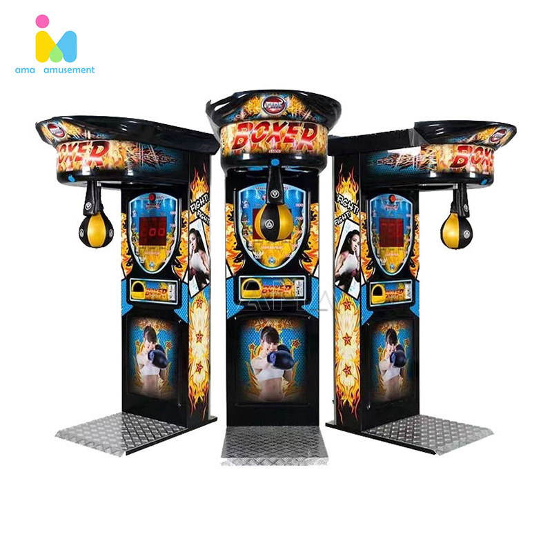 maquina de juego de music de boxeo indoor wall mount coin operated arcade punch boxing music game machine