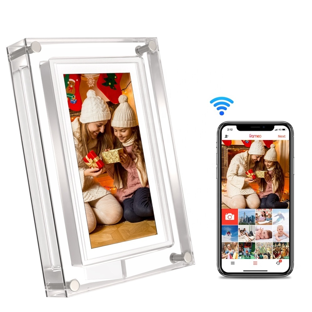 AMABOO 5 Inch Wifi Touch Video Nft Digital Photo Picture foto Frame Lcd Cloud Frameo Digital Photo Frame