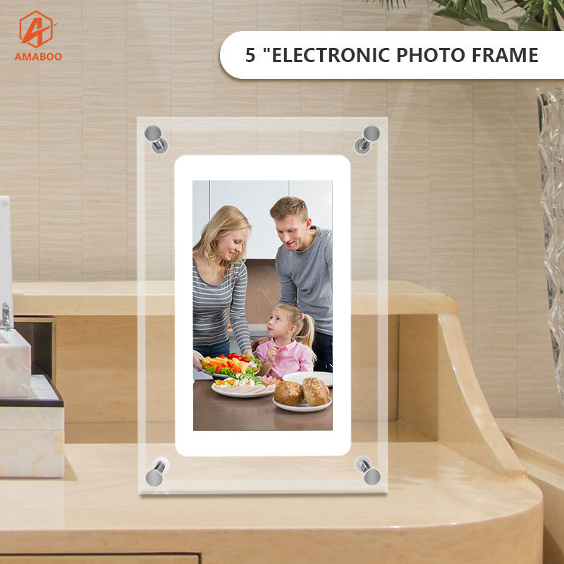 4 5 7 10.1 inch crystal advertising player transparent acrylic motion video digital photo frame