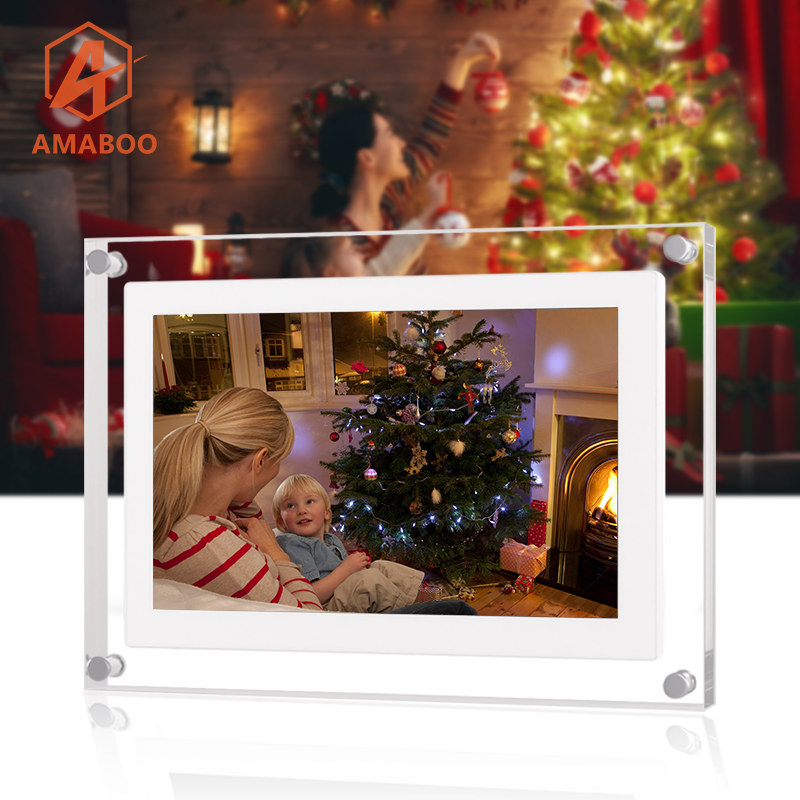 AMABOO 5 INCH Acrylic Memory Album IPS Screen High Definition Video Playback 10.1inch Acrylic Digital Photo Frame