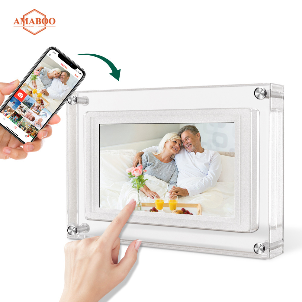 Touch Screen WIFI Digital Photo Frame with Transparent Acrylic/NFT Technology