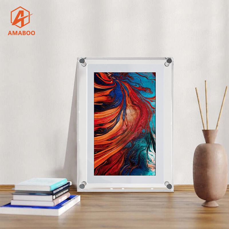 AMABOO 5 INCH Acrylic Memory Album IPS Screen High Definition Video Playback 10.1inch Acrylic Digital Photo Frame