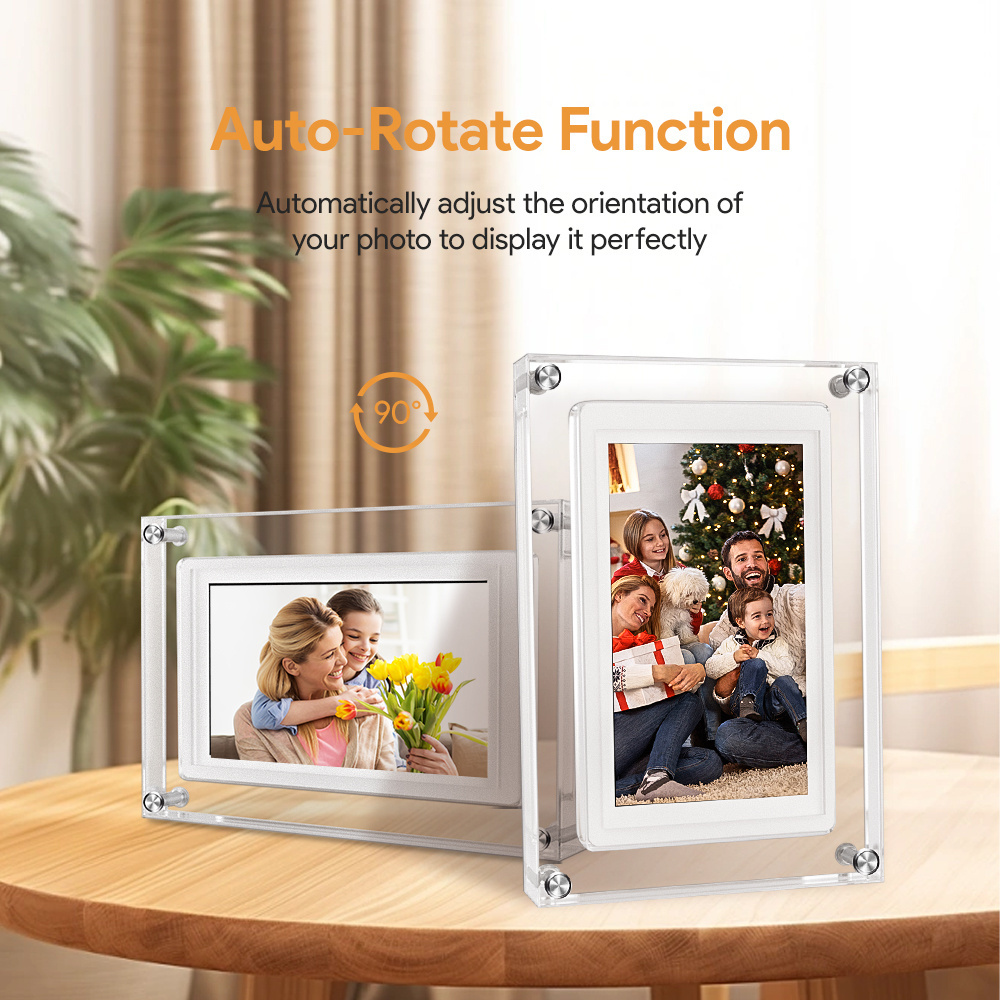 AMABOO 5 Inch Wifi Touch Video Nft Digital Photo Picture foto Frame Lcd Cloud Frameo Digital Photo Frame