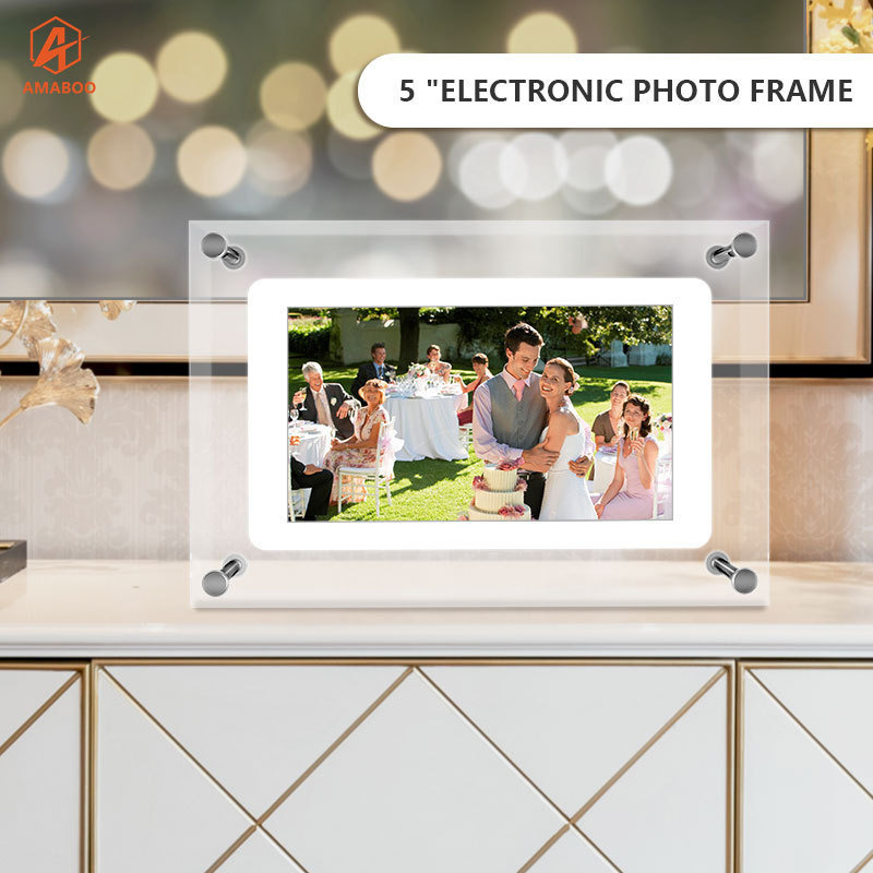 4 5 7 10.1 inch crystal advertising player transparent acrylic motion video digital photo frame