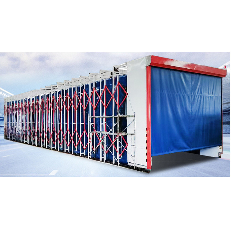 Movable Telescopic Painting room Oven Spray Booth Room with PVC Curtains Wall