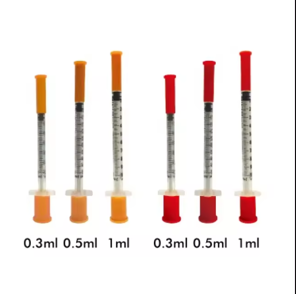 Amain High quality sterile 0.5 1 1.5 ml The double rubber plug has good air tightness disposable insulin needles