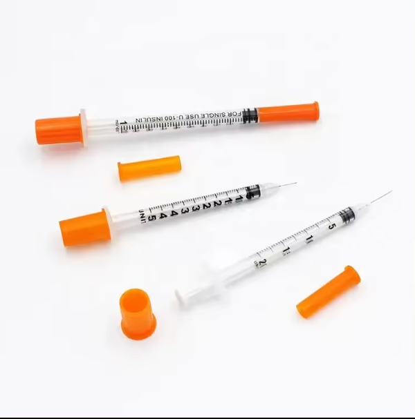 Amain High quality sterile 0.5 1 1.5 ml The double rubber plug has good air tightness disposable insulin needles