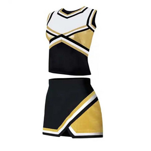 Latest Style Cheerleader Uniforms For ladies in Polyester Green and White Color One Piece Suits For Dancers