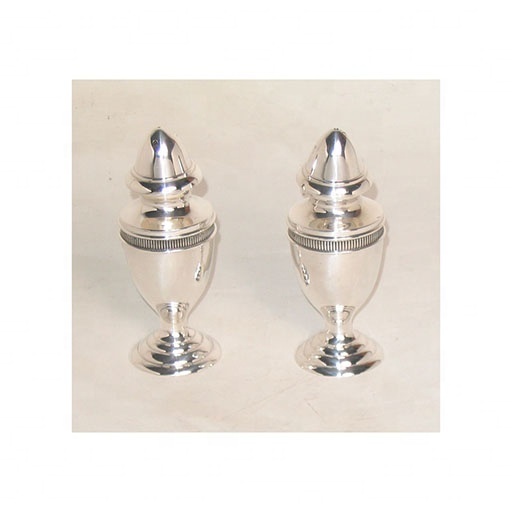 Silver Plated Brass Salt and Pepper Set