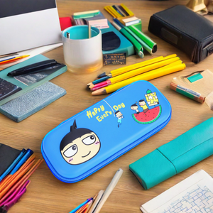 Eva Cartoon Student Pencil Storage Case Custom 3D Stationery Protective Pencil Box Eva Shell Small Hard Case With Zipper