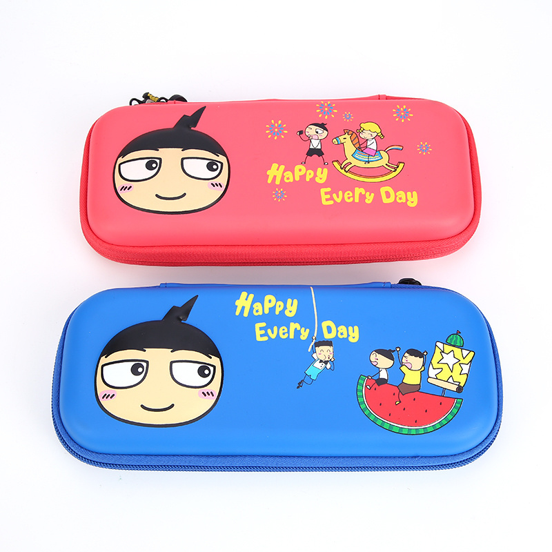 Eva Cartoon Student Pencil Storage Case Custom 3D Stationery Protective Pencil Box Eva Shell Small Hard Case With Zipper