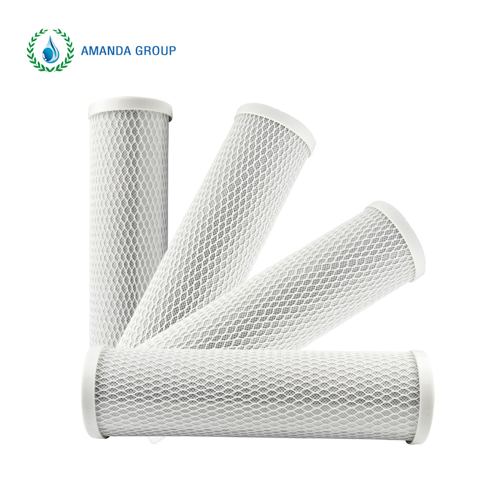 10''  CTO Activated carbon block water filter cartridge