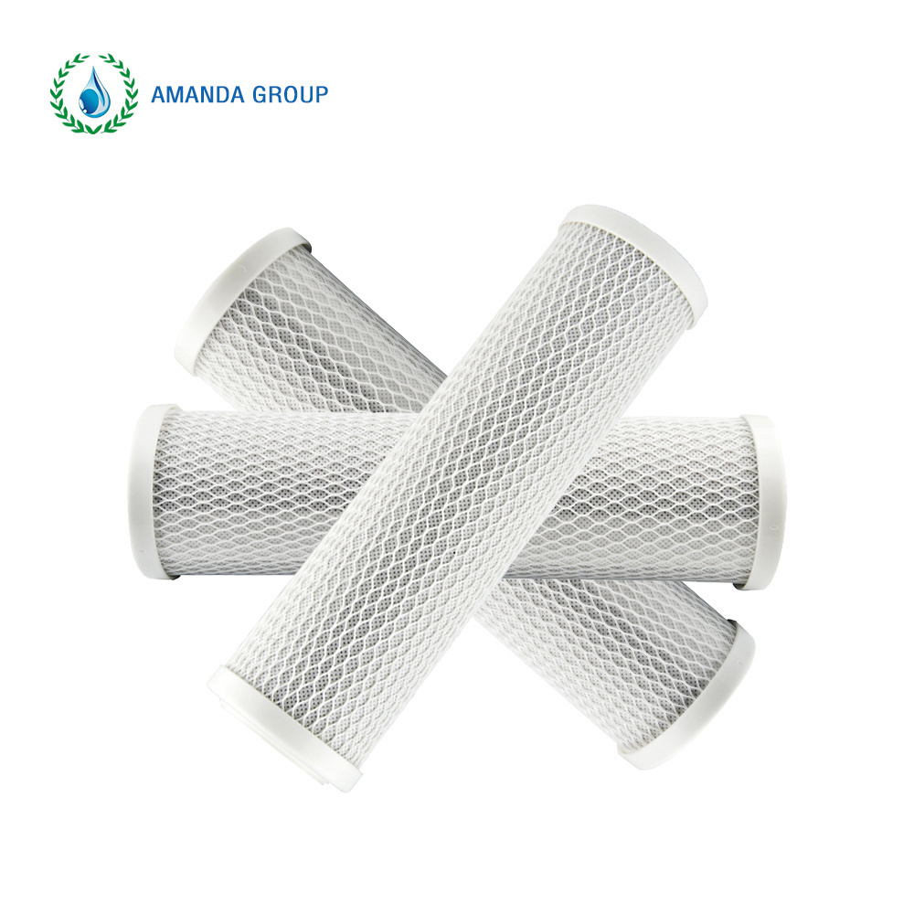 10''  CTO Activated carbon block water filter cartridge