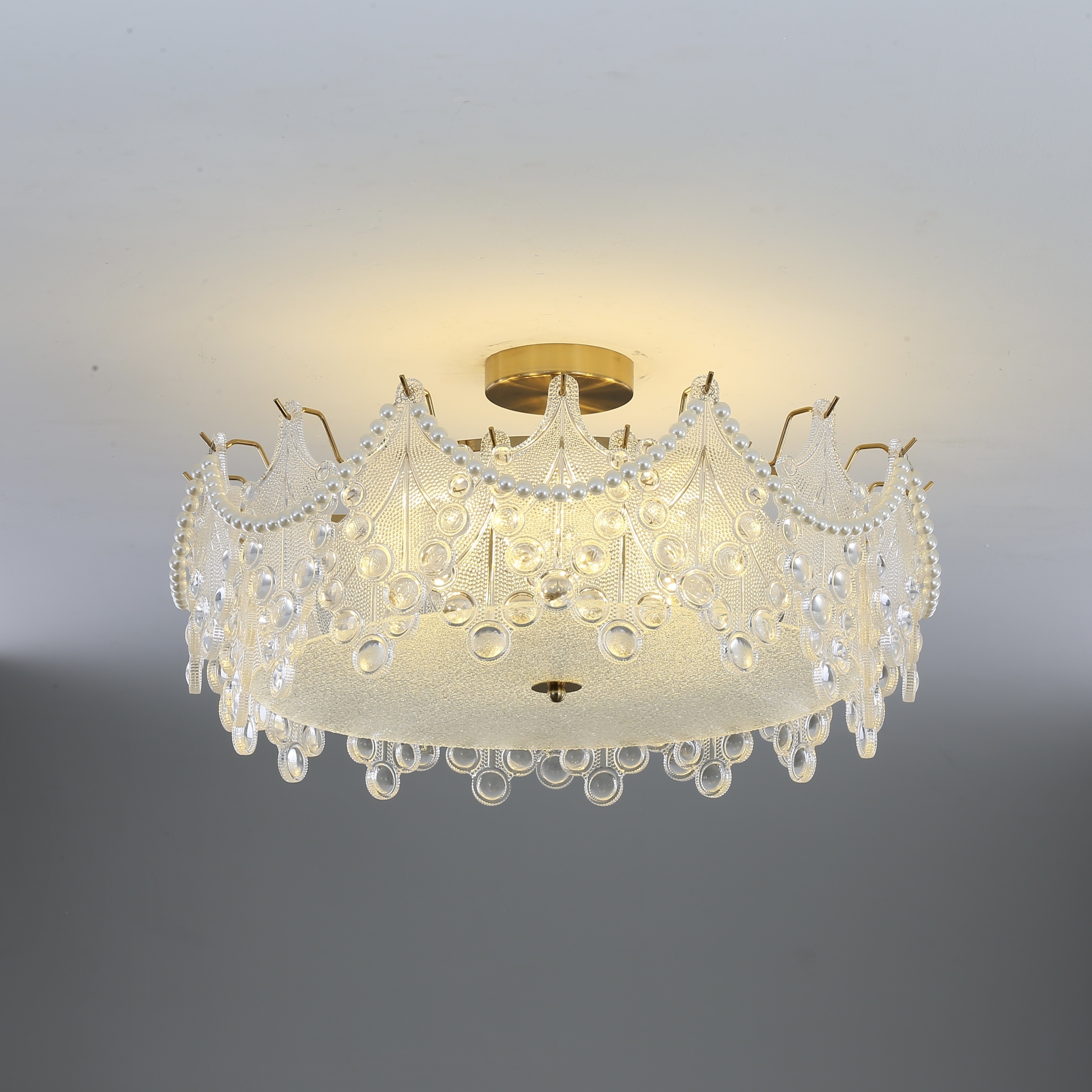 Luxury Modern Ceiling Flush Mount Lamp Glass Ceiling Light For Home Dining Room Girls room Decor