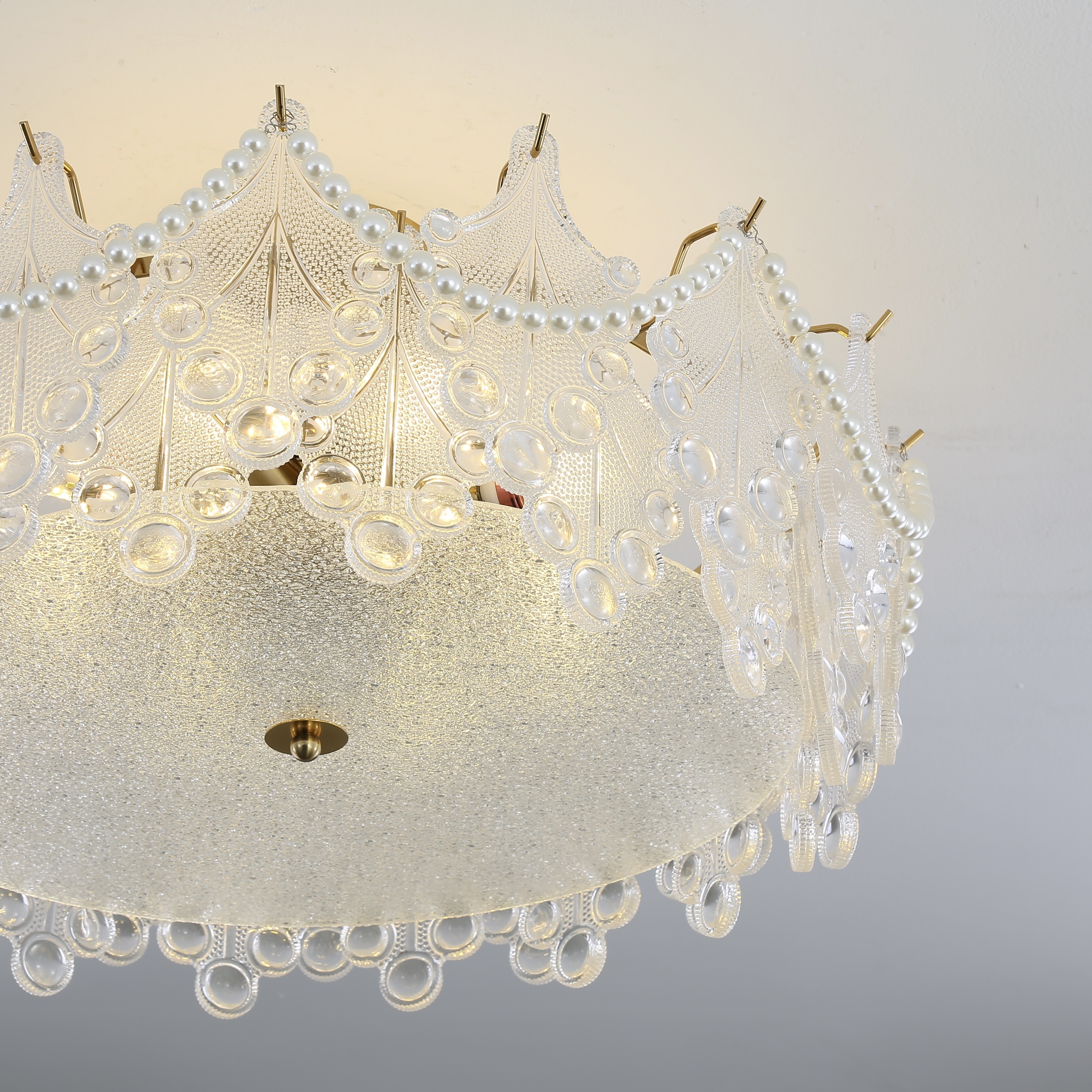 Luxury Modern Ceiling Flush Mount Lamp Glass Ceiling Light For Home Dining Room Girls room Decor