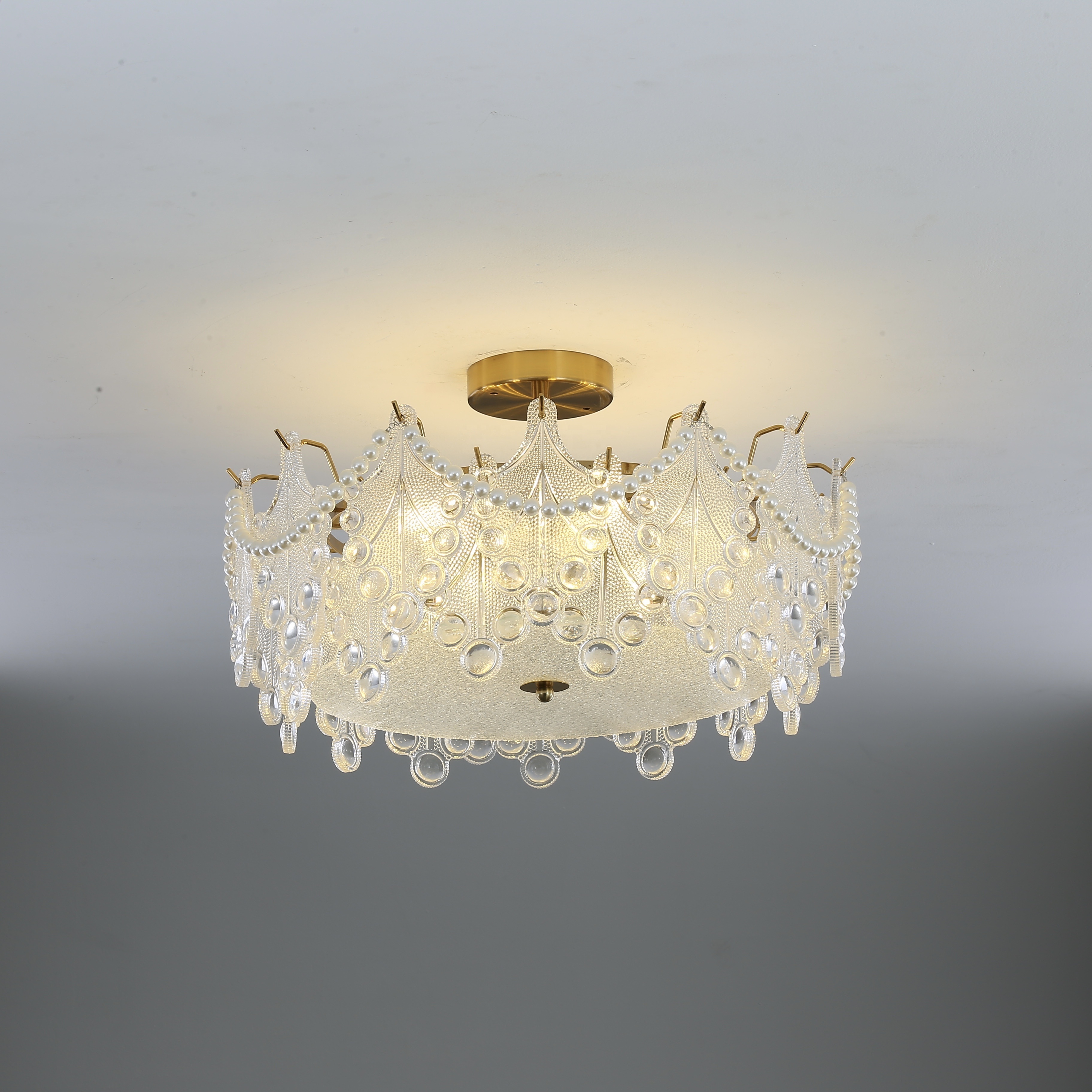 Luxury Modern Ceiling Flush Mount Lamp Glass Ceiling Light For Home Dining Room Girls room Decor