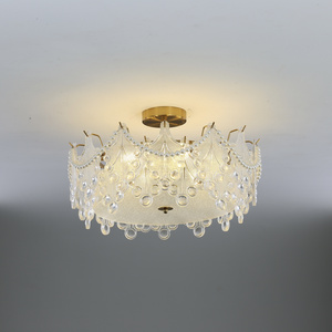 Luxury Modern Ceiling Flush Mount Lamp Glass Ceiling Light For Home Dining Room Girls room Decor