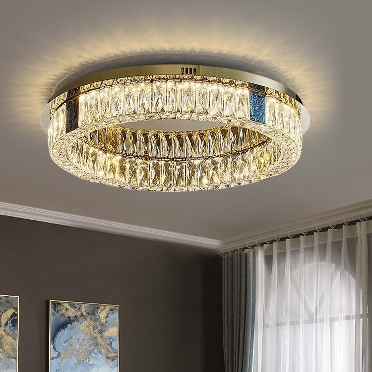 Modern Ceiling Light Fixture Dinner Room Light LED Ceiling Gold Flush Mount Ceiling Light for Kitchen Bedroom Living Room