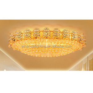 Elegant Modern Crystal Ceiling Mount Flush Light