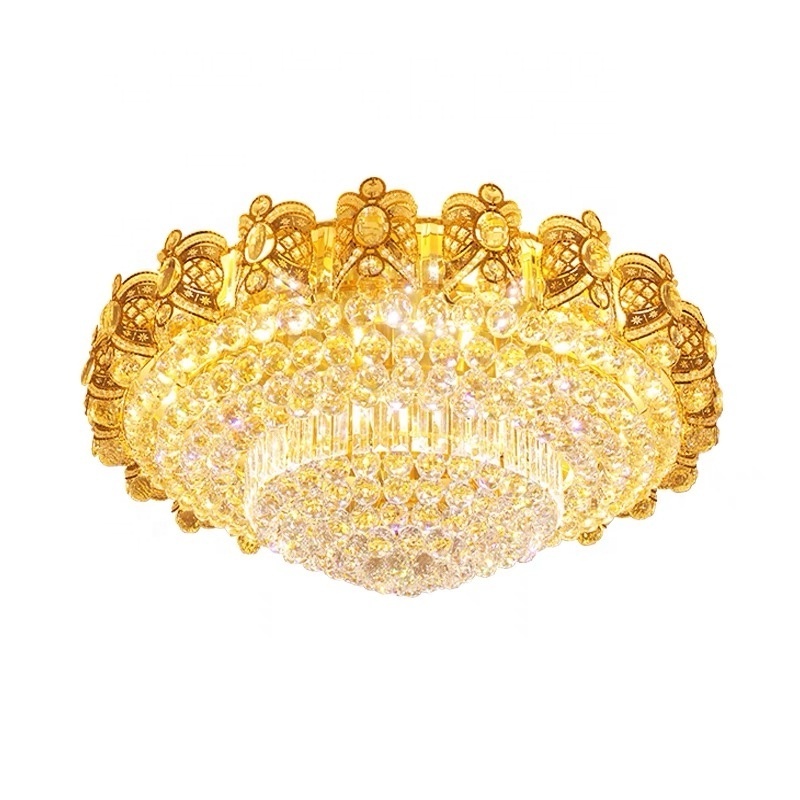 Elegant Classic RestaurantCrystal  Ceiling Flush Mount Ceiling Lights For Home Bedroom Decorating Lamp