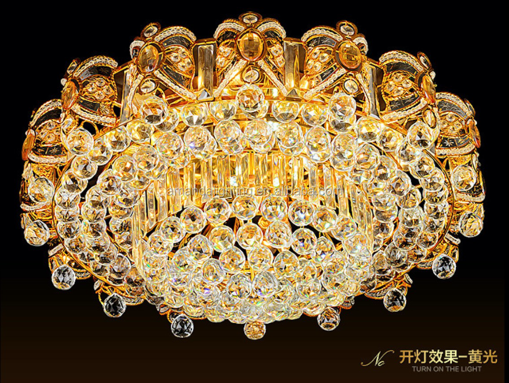 Elegant Classic RestaurantCrystal  Ceiling Flush Mount Ceiling Lights For Home Bedroom Decorating Lamp