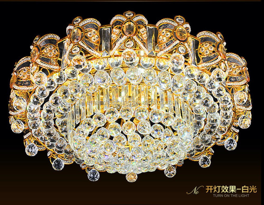 Elegant Classic RestaurantCrystal  Ceiling Flush Mount Ceiling Lights For Home Bedroom Decorating Lamp