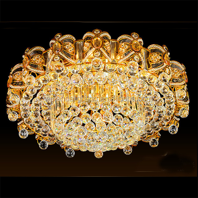 Elegant Classic RestaurantCrystal  Ceiling Flush Mount Ceiling Lights For Home Bedroom Decorating Lamp