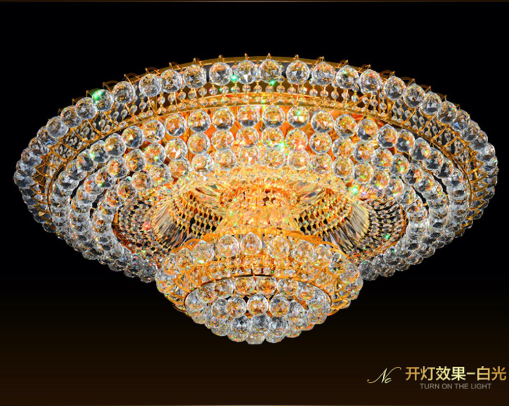 Indoor Gold Luxury Modern Crystal Dinning Room Lighting Ceiling Lights For Home Decorations Hotel Lights