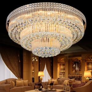 Modern Round Crystal Drum Shade Crystal Chandelier Ceiling Lamp For Dining Room Light for Living Room, Bedroom, Kitchen decor