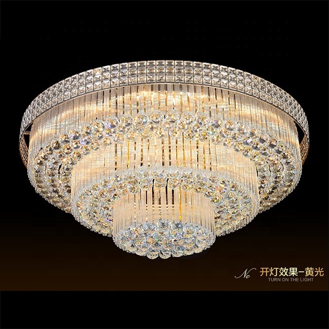 Modern Round Crystal Drum Shade Crystal Chandelier Ceiling Lamp For Dining Room Light for Living Room, Bedroom, Kitchen decor