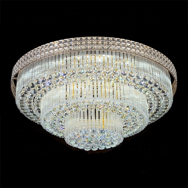 Modern Round Crystal Drum Shade Crystal Chandelier Ceiling Lamp For Dining Room Light for Living Room, Bedroom, Kitchen decor