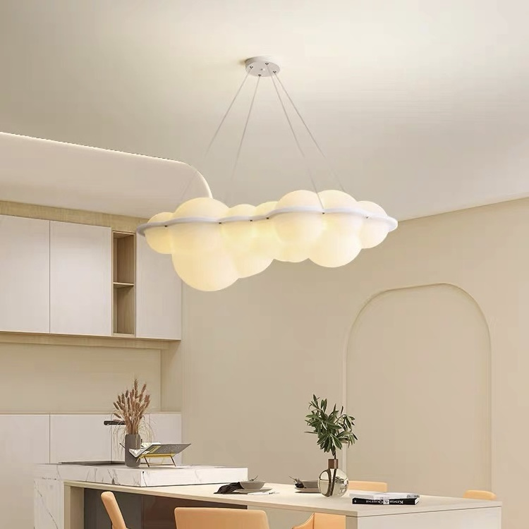 modern bedroom lighting European chandelier living room nordic lamp LED pendant lights cloud white chandeliers for wedding decor