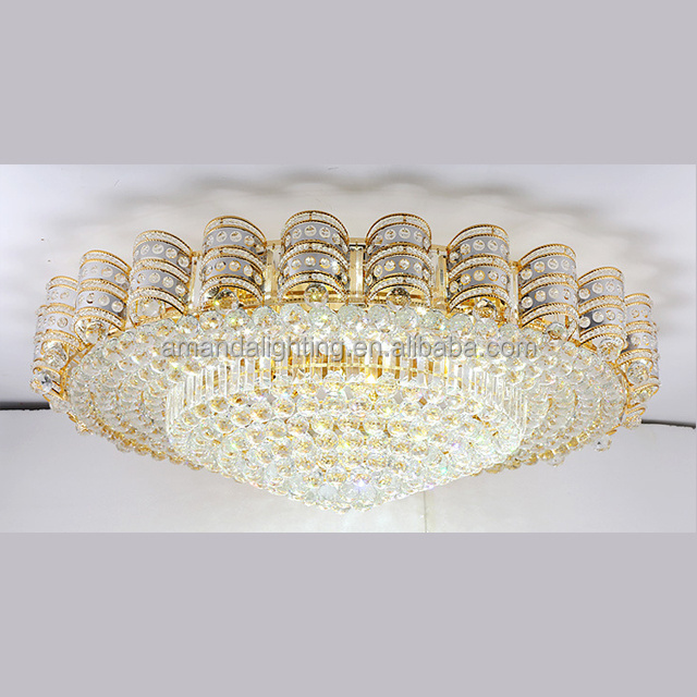 Elegant Modern Crystal Ceiling Mount Flush Light