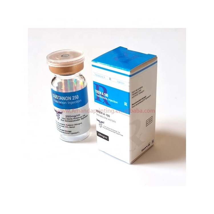 VS-343 Waterproof 10ml Injection steriod OEM self adhesive Custom printing Sust 250 vial label and box