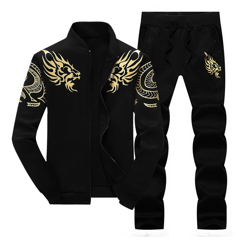 Warm Sportswear Men's Tracksuits Sweat Suit Casual Long Sleeve 2 Piece Outfit Sports Jogging Suits Set Design Adults Winter