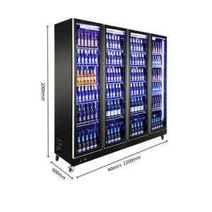 Factory direct glass door refrigerator Vertical beverage freezer Vertical beer freezer Refrigerated display freezer