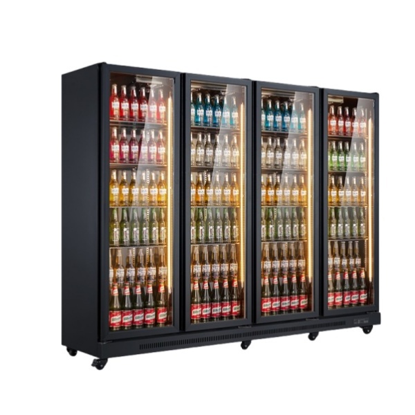 Factory direct glass door refrigerator Vertical beverage freezer Vertical beer freezer Refrigerated display freezer