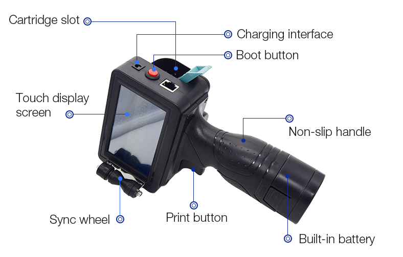 Portable  QR Code Inkjet Handjet Printer date time stamp series number printing machine inkjet coder machine