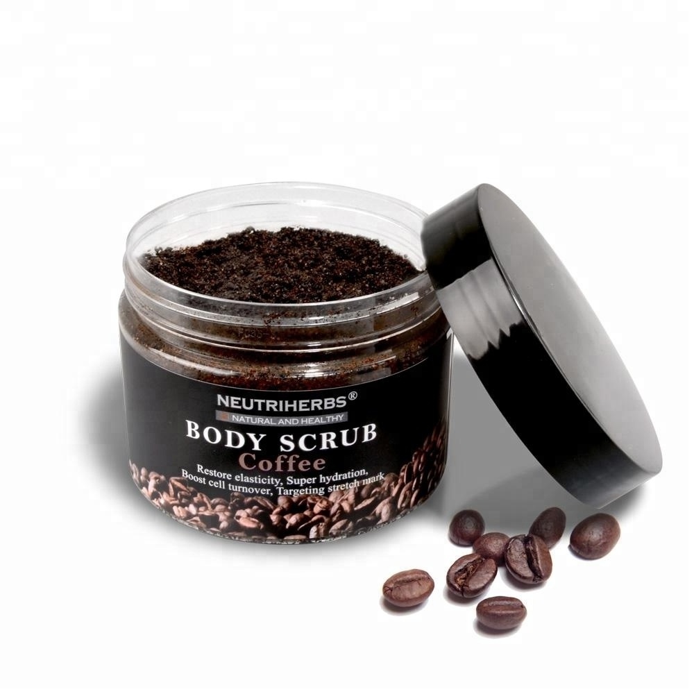 OEM ODM Natural Ingredients Anti Oxident Whitening Skin Body Care Arabica Coffee Bean Body Scrub