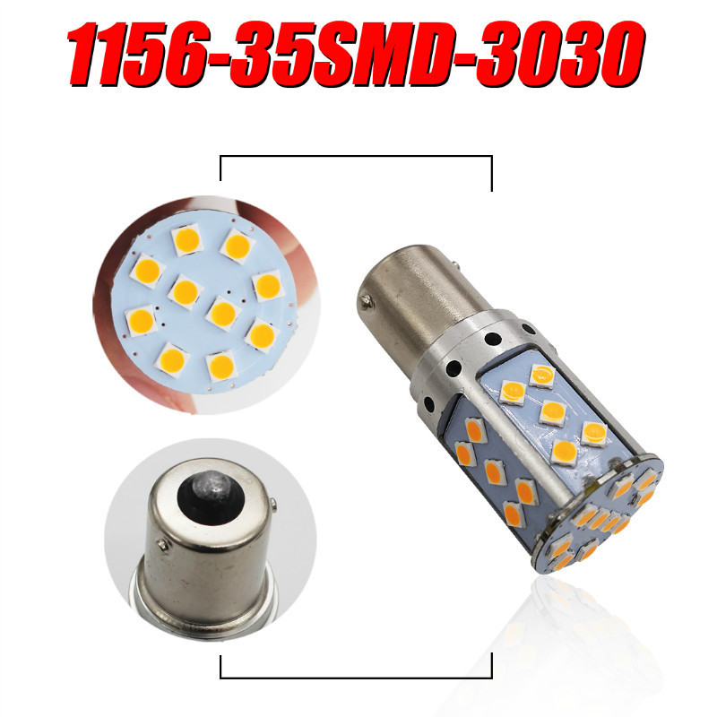 Car Light Bulbs Canbus Ba15s 35SMD 3030 Car LED Bulb Bright Brake Turn Signal Light T20 1156 car lightings