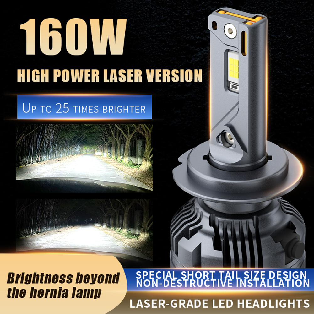 AMS 160W Super Bright Led Headlight bulbs high low beam H1 H7 H8 H9 H11 9005 9006 H4 Led Headlight