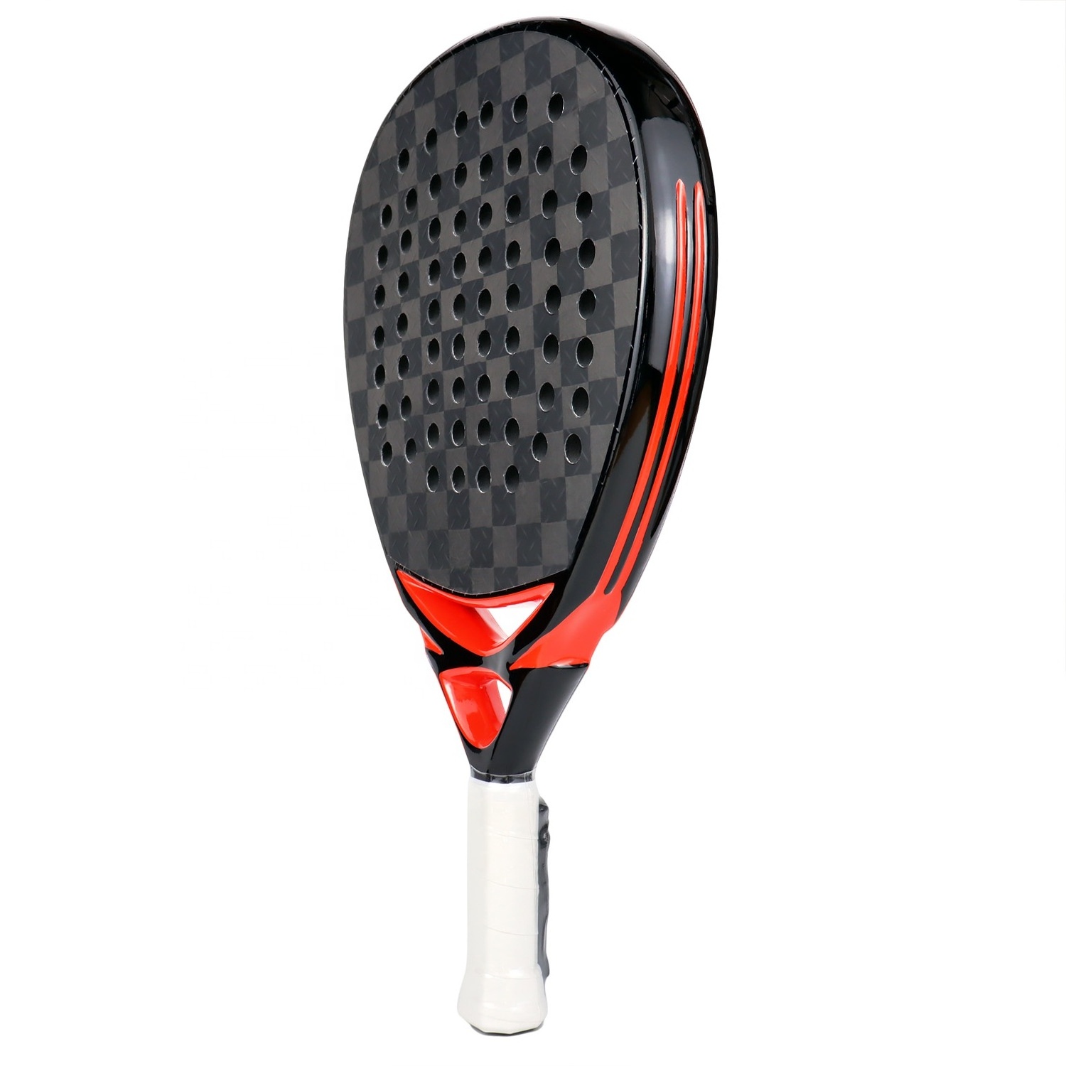 AMA SPORT Amazing Design Custom Brand Diamond Shape Carbon Fiber 3K Padel Racket Tennis Racquet Professional CN Manufacturer