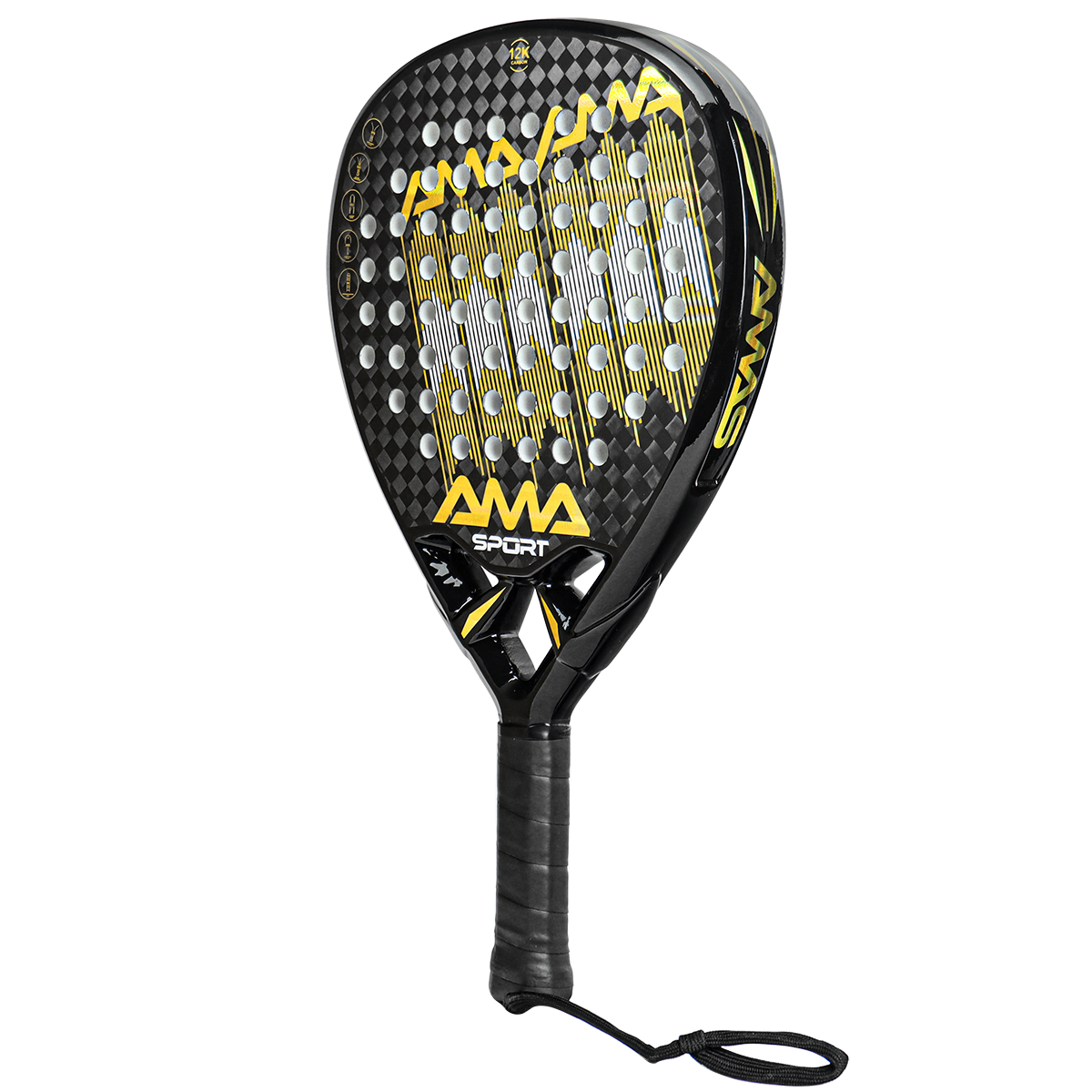 AMA SPORT Top Ranked Quality OEM Factory Directly Custom Brand Carbon Fiber 3K/12K/18K Padel Racket Tennis Racquet